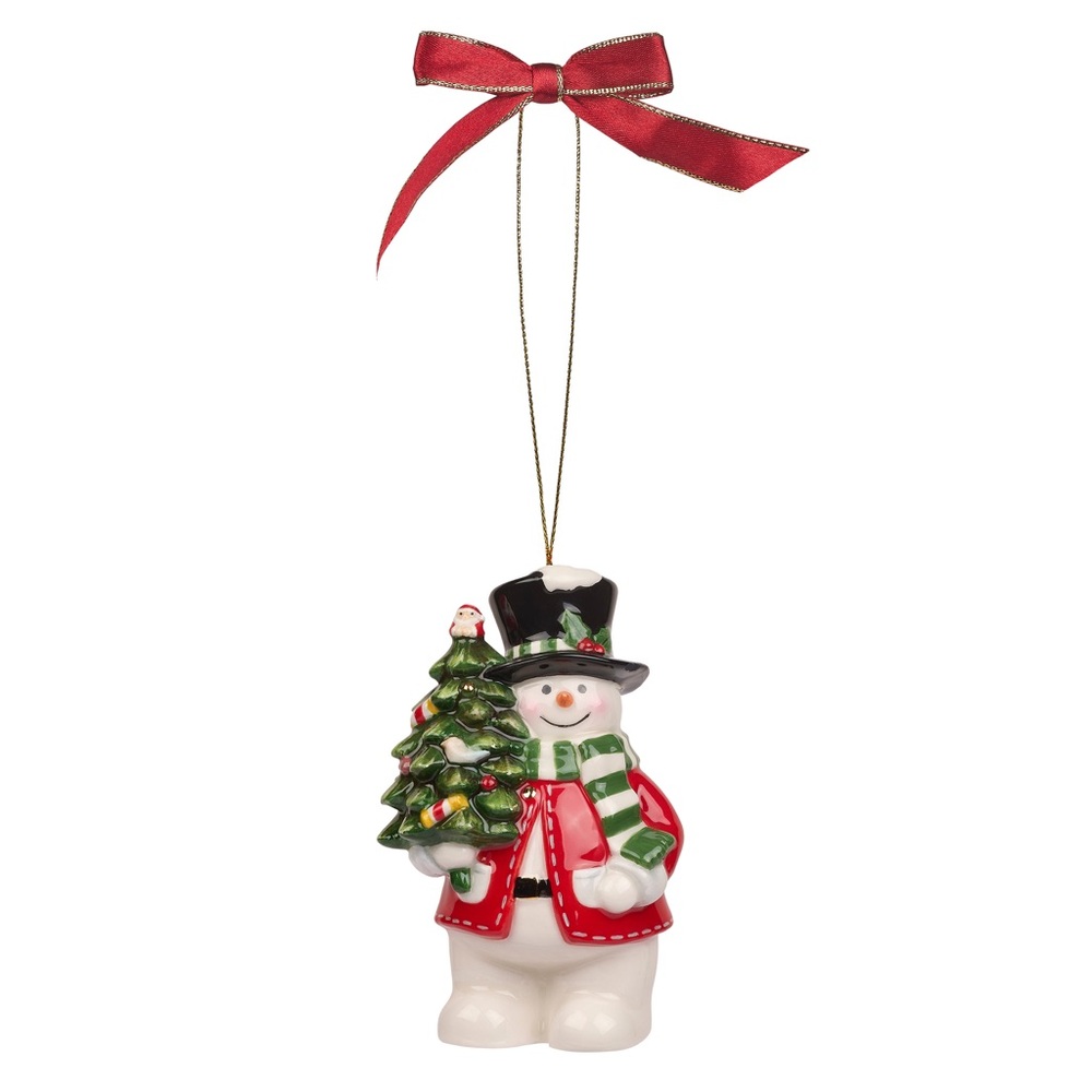 Spode Christmas Tree Snowman Ornament – New in Box